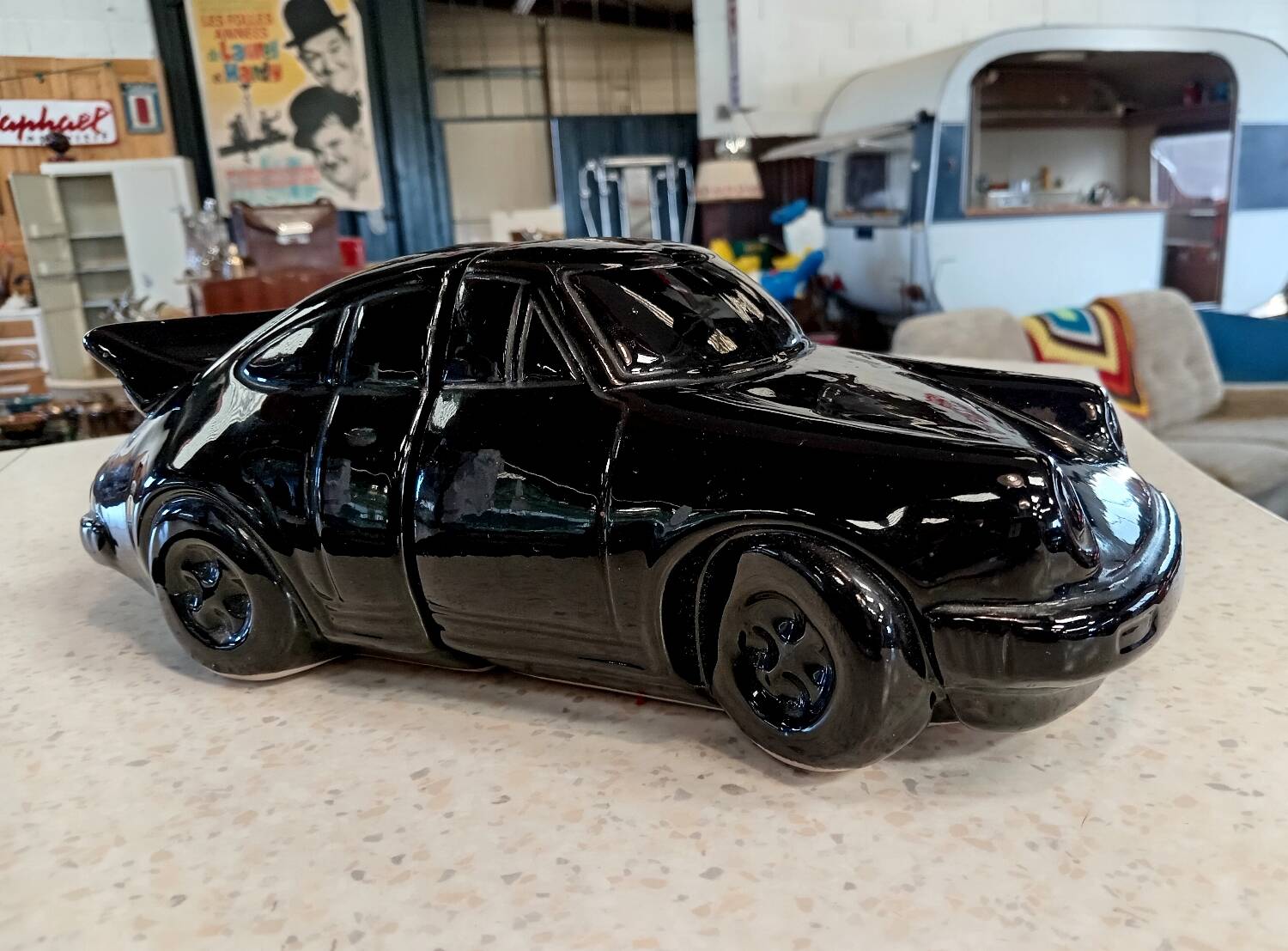 Pair of Porsche 911 earthenware bookends