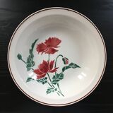 Grand plat creux décor coquelicots