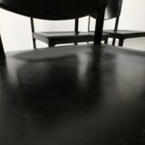 Matteo Grassi black leather dining chairs