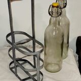 Bottle holder with 2 bottles - old