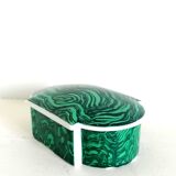 Malachite style porcelain box
