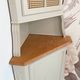 Corner unit in 2 parts, grey/beige and cane work.