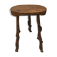 Brutalist chair tripod stool 50 60 patina vintage design