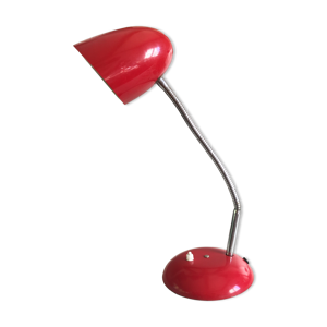 Lampe bauhaus métal laqué rouge&flexible