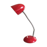 Lampe bauhaus métal laqué rouge&flexible chromé/c1950/design vintage
