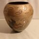 Brass bronze vase with Indo-Persian enamelled decoration with birds