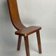 Brutalist low tripod milking stool or side chair Spain ca 1950s