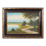 Painting „The Way to Home”, Scandinavian design, 1970s, by V. Kier