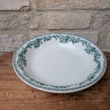Old hollow round serving dish plate Guadeloupe Saint Amand model