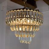 Lustre Venini, 4 niveaux, verre de murano, italie, 1970