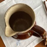 Enamelled stoneware pitcher