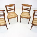Set of Four Dining Chairs, made of solid Wood, 1950s,Czechoslovakia