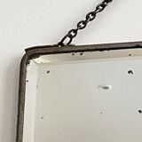 Barber mirror with chain 33 x 28 cm