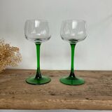 6 verres Alsace France vintage