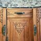 French Art Deco walnut sideboard with marble top, 1920s
