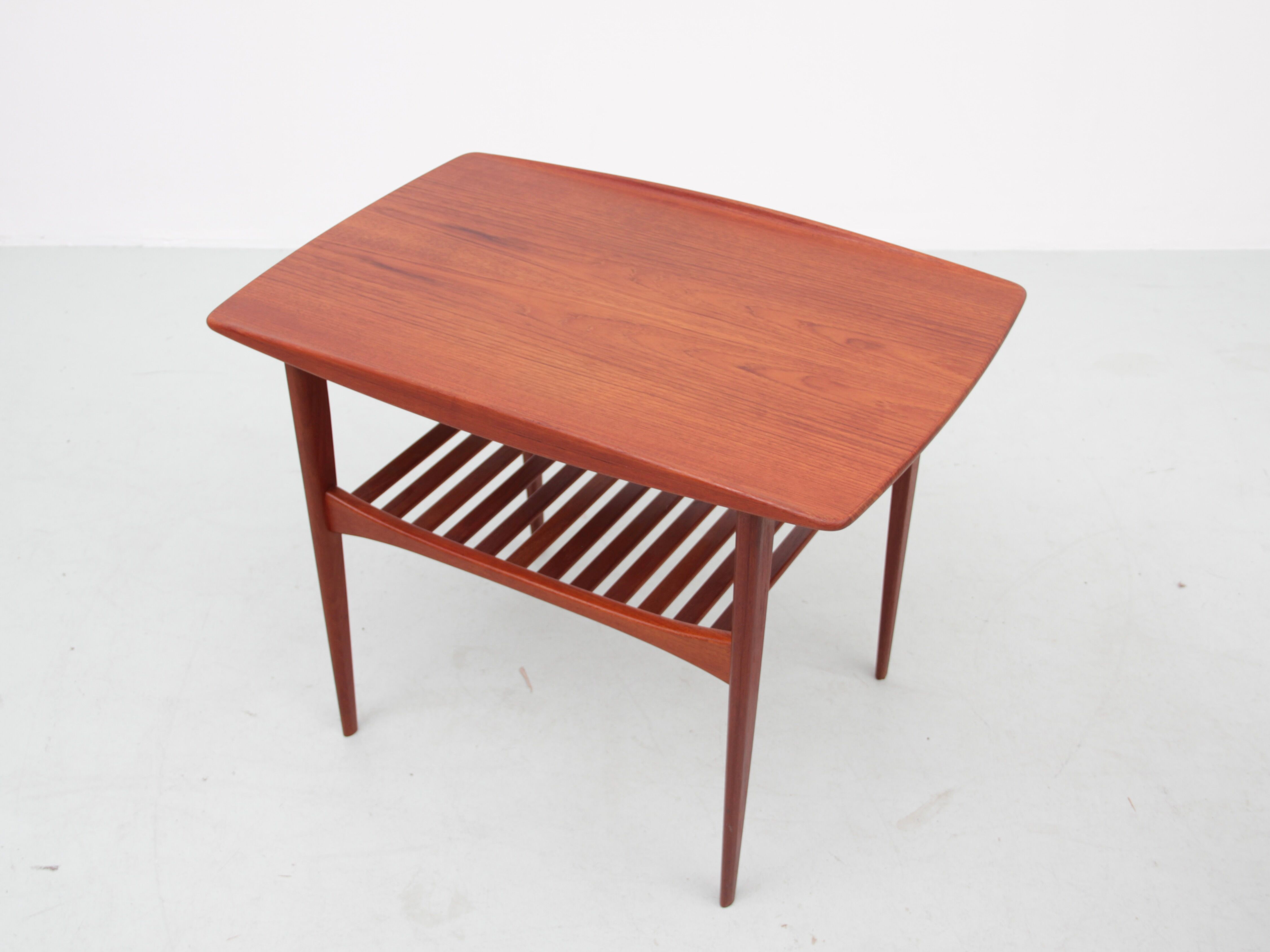 Scandinavian side table in solid teak