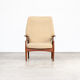 60s John Boné teak and wool adjustable lounge chair for Advance Design