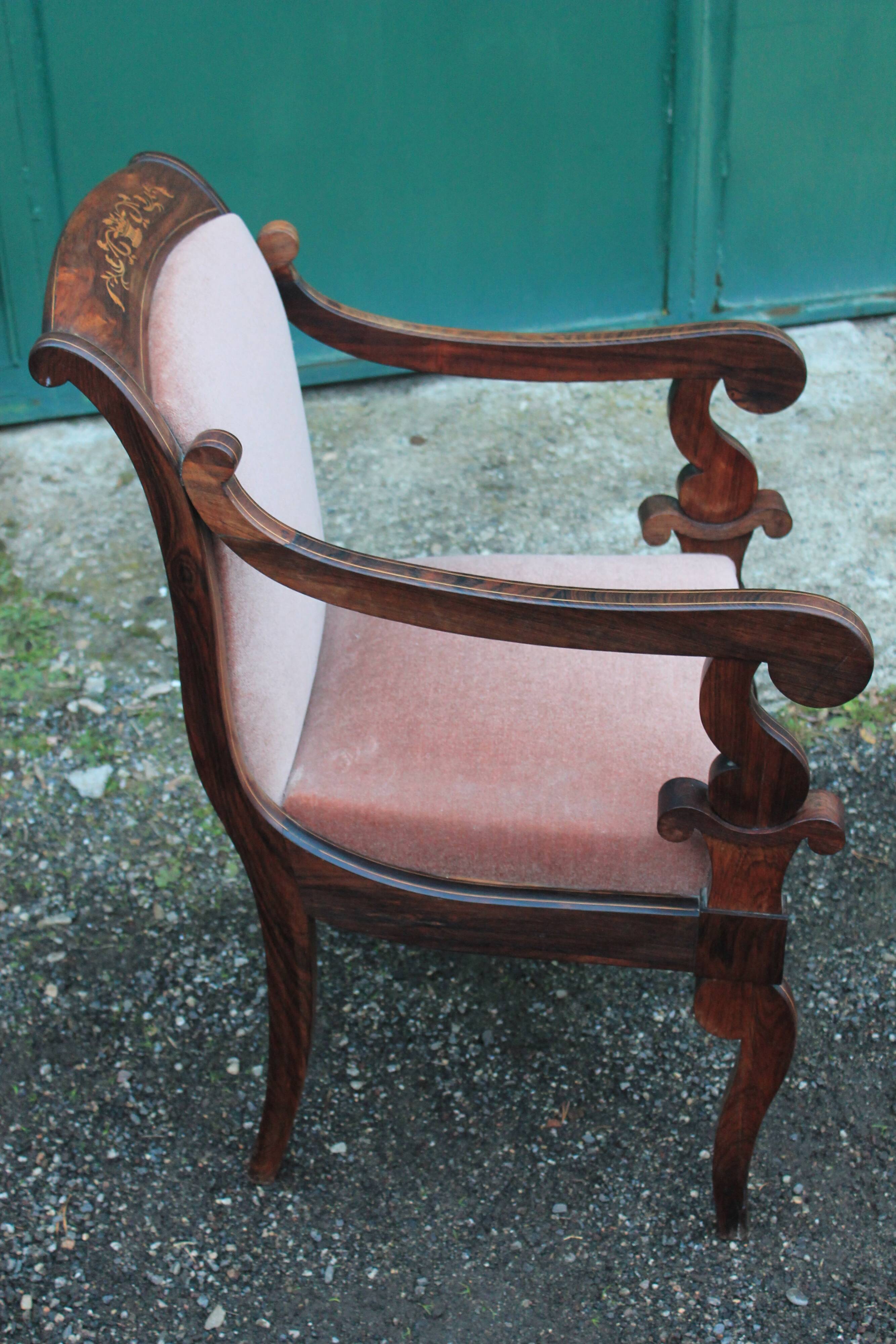 Pair of Charles X armchairs