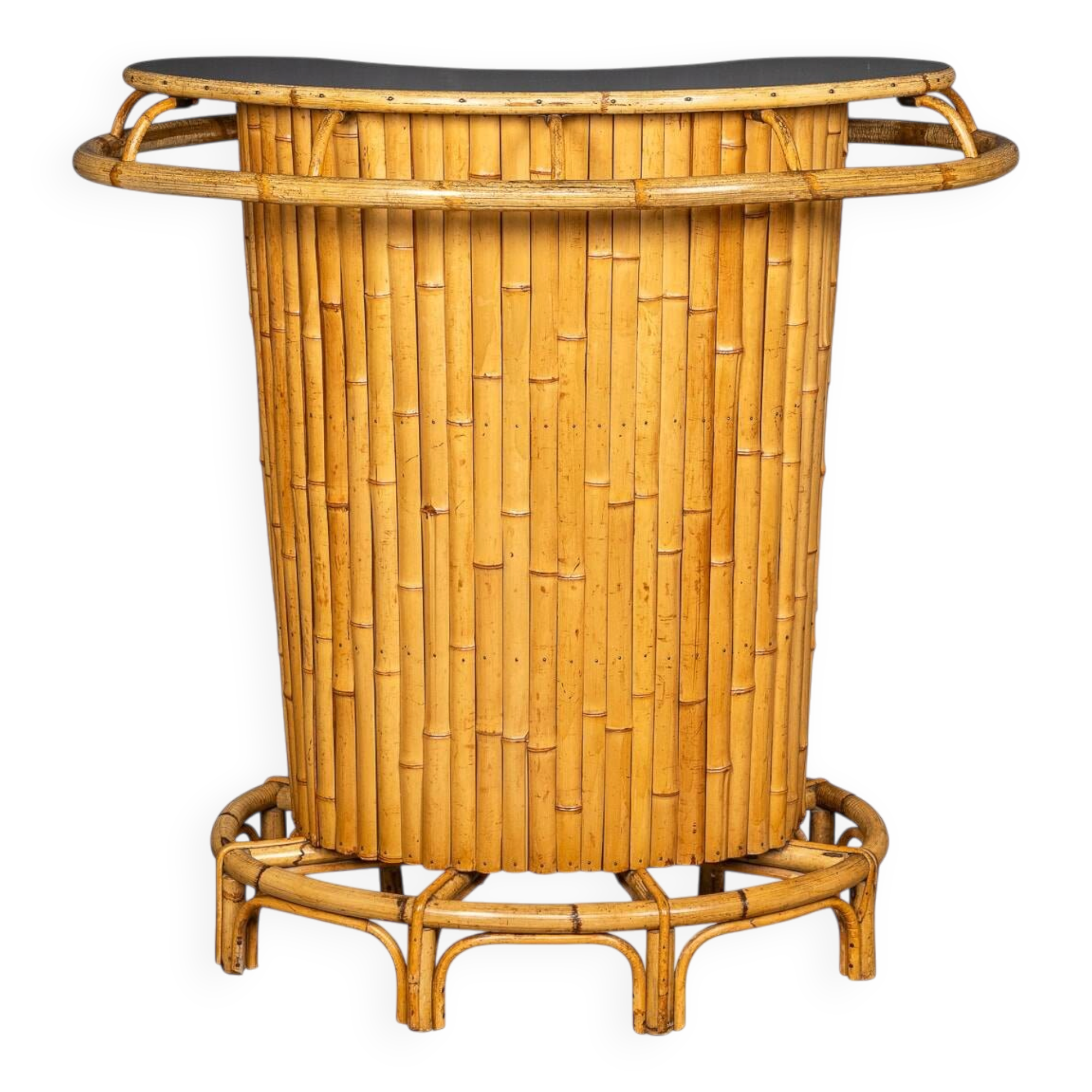 20thc italian standing bamboo tiki bar c.1960