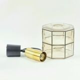 Mid-Century Glass & Brass Pendant/Ceiling Light from Limburg, 1960s