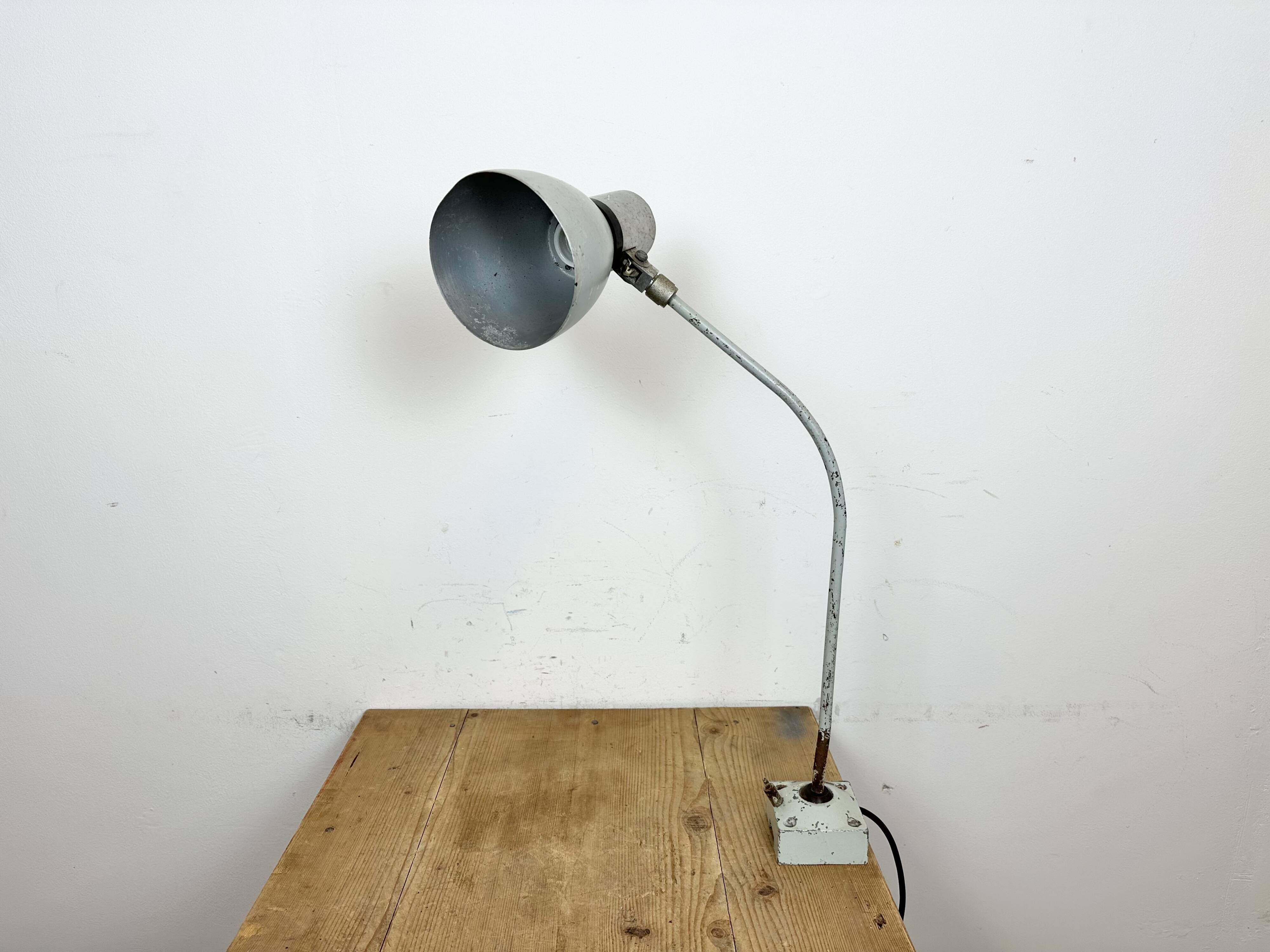 Grey Industrial Table Lamp from Elektrosvit, 1970s
