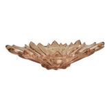 Vintage oval bowl in thick glass, mauve colour.