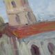 Oil on wood by Riccardo Capone Church 50s 60s