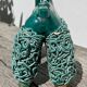 Spaghetti Green Ceramic Poodle Dog