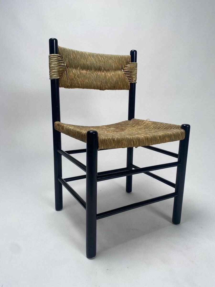 Mid-Century Dordogne Chairs in the style of Charlotte Perriand, 1960s, Set of 4