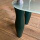 Glass and organic wood coffee table