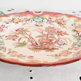 Porcelain dessert plate, Minton Decor 216, pink, Sarreguemines
