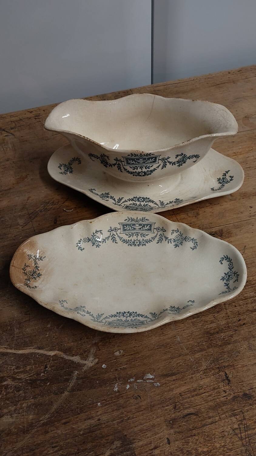 Saucière et soucoupe Longchamp