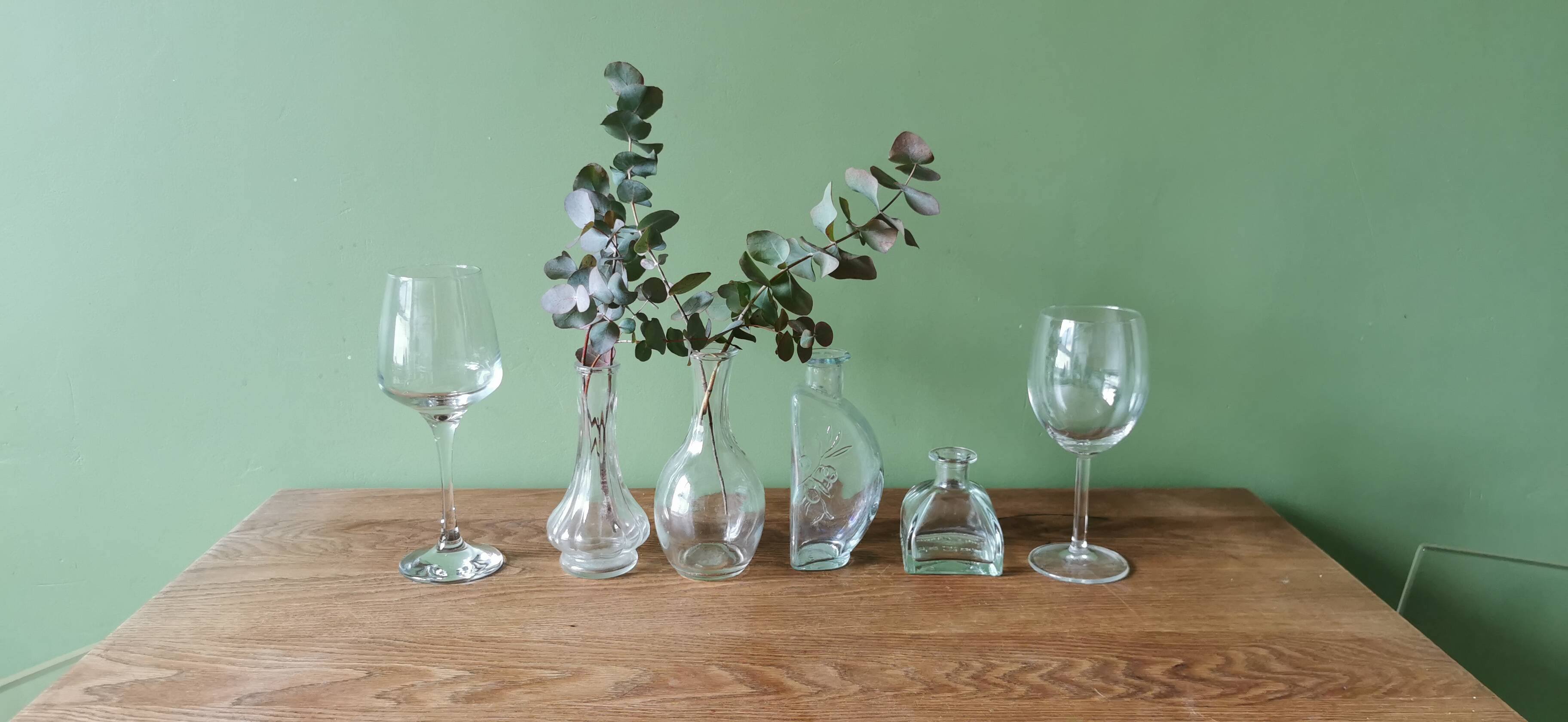 Lots de petits vases pour table de réception