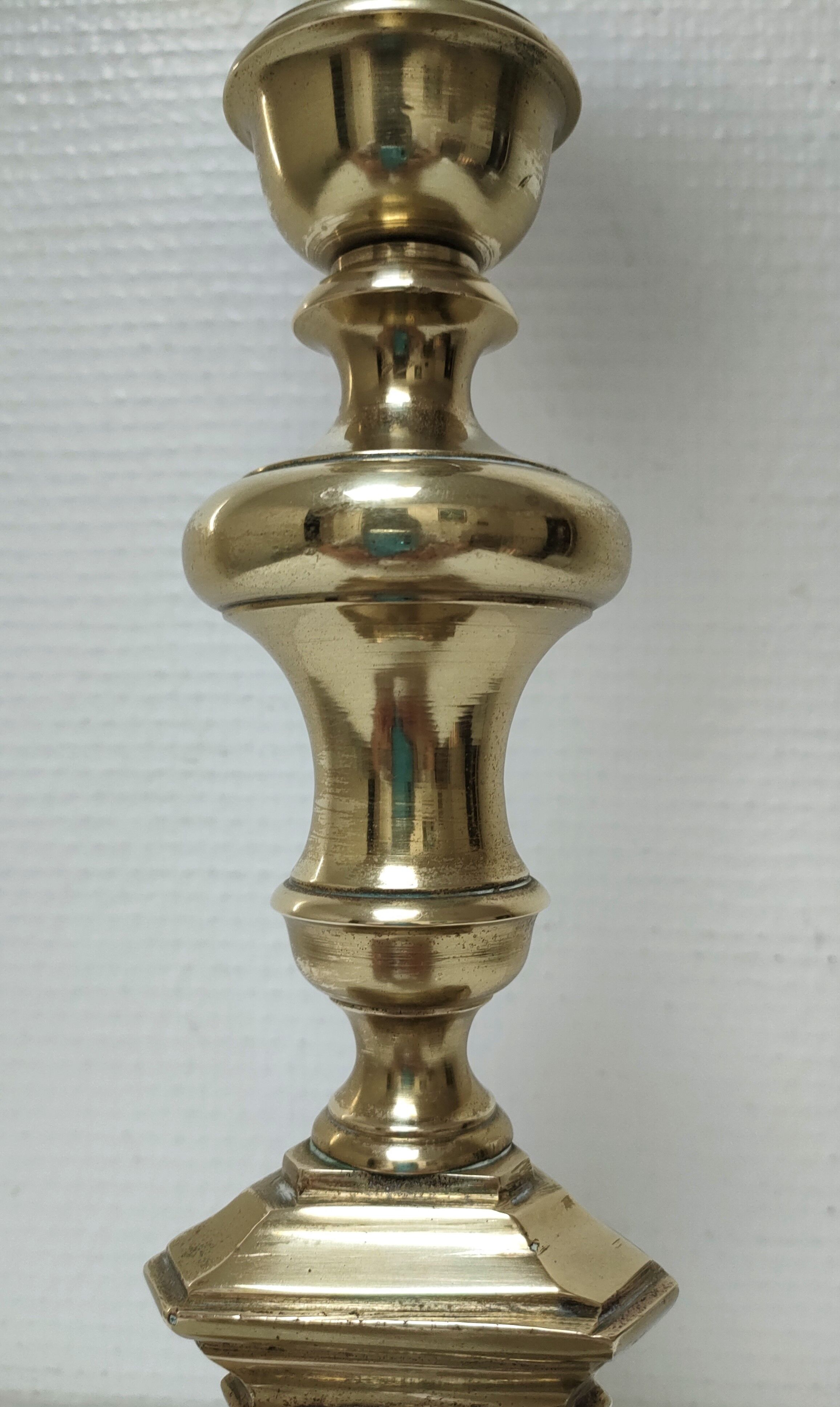 Pied de lampe bronze doré tripode hauteur 50 cm
