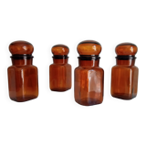 Set of 4 vintage jars 70s