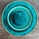 Collection Plate in Turquoise Majolica – Rubelle Ombre Enamel / A.D