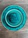 Collection Plate in Turquoise Majolica – Rubelle Ombre Enamel / A.D