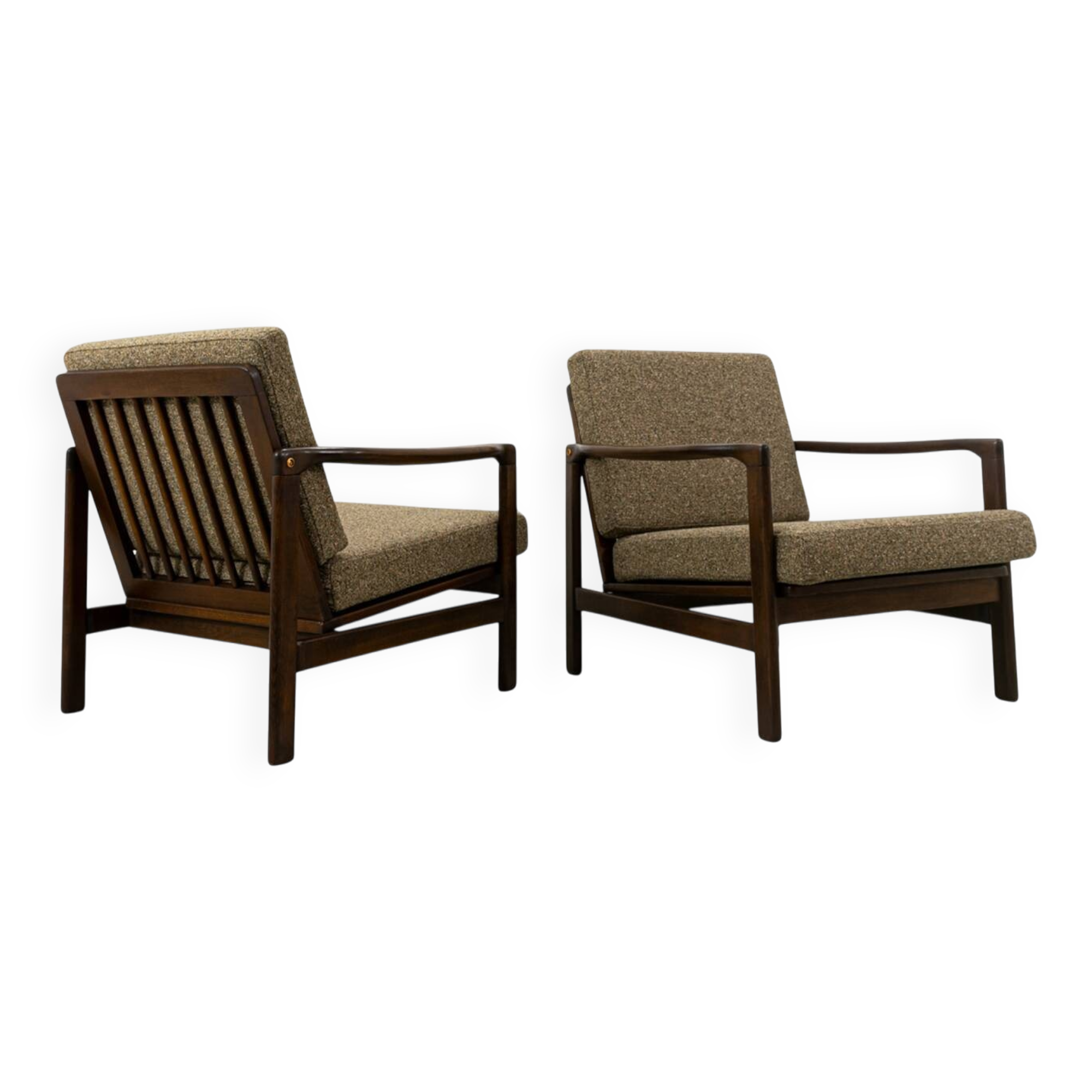Mid Century Armchairs By Zenon Bączyk, 1960's, Set Of 2