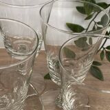 Set of 9 white wine glasses