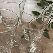 Set of 9 white wine glasses