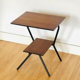 Wood and metal side table