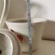 Ceramic coffee or tea service moulin des loups (orchies) flower from the 60s