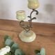 Brass onyx chandelier
