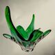 Large green blown glass bowl – art glass centrepiece – 1960s/70s