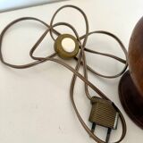 Lampe en bois et coton