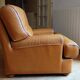 Camel leather armchair MARWAY