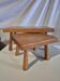Ensemble de 2 petites tables gigognes en bois pour plantes.
