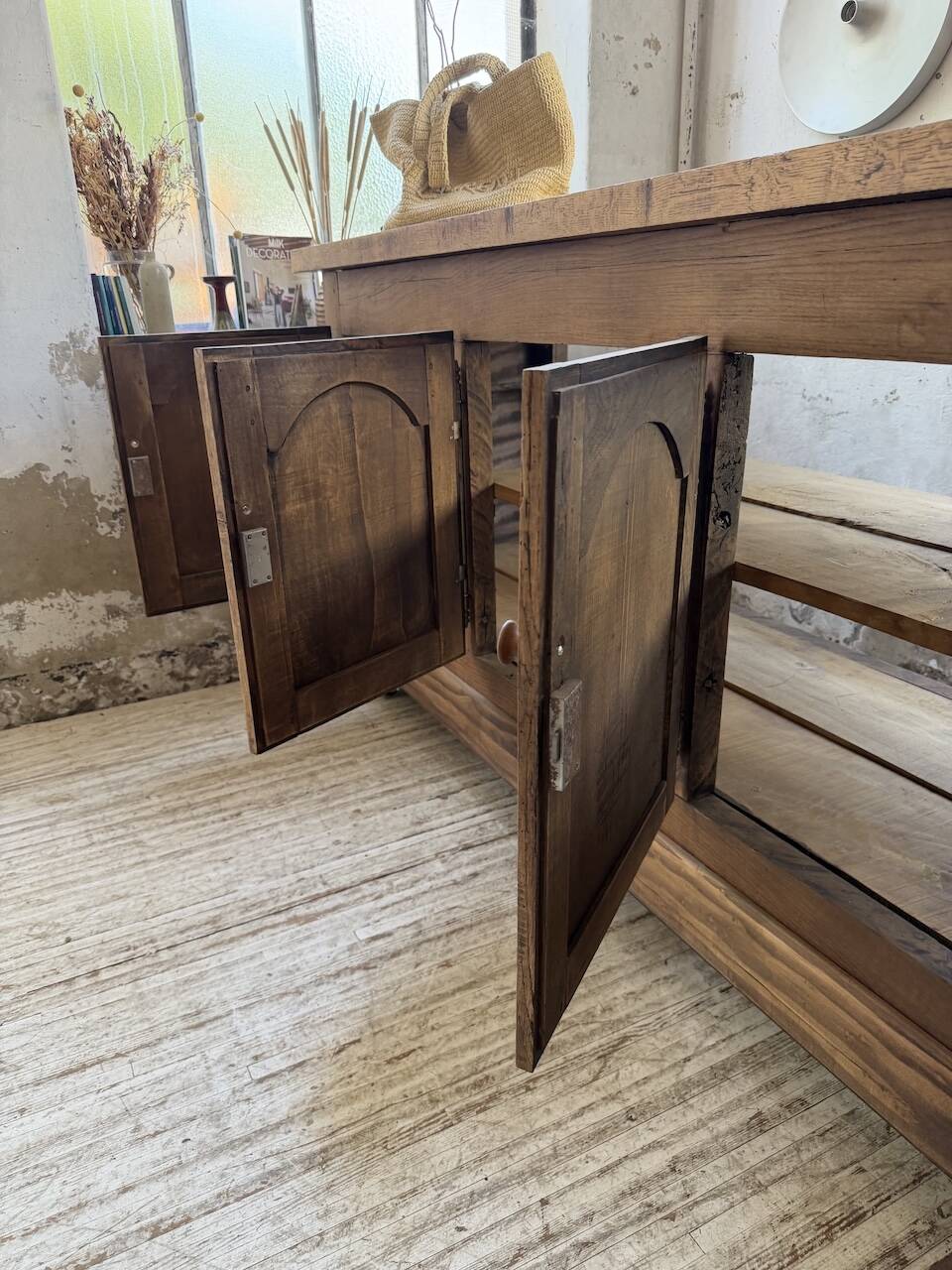 Rustic sideboard XXL 4m solid oak 1950