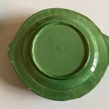 Set de 6 assiettes en terre vernissée vert Atelier Cérenne Vallauris 1945 - 1958