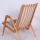 Mid-Century Czech Grey Armchair in Oak attributed to Jan Vanek, 1950s